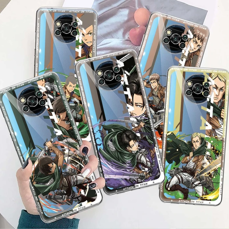 

For Xiaomi Mi 11T 5G 12T Pro 13 POCO X3 NFC M5s M5 11 Lite 10T 9T POCO M3 12X Note 10 F3 Phone Case Soft Attack On Titan Anime
