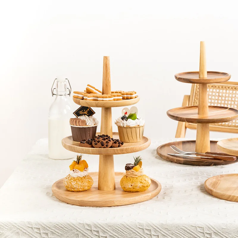 

Cake Snack Tray Display, Three-tier Fruit Plate, Dessert Table, Two-tier Creative Display
