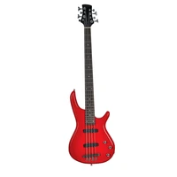 china made high grade red 8 string maple bass guitar with bags