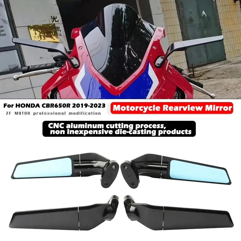

2023 CBR 650R Motorcycle Black Adjustable Rearview Mirrors Stealth Mirrors Winglets For HONDA CBR650R 2019-2022 23