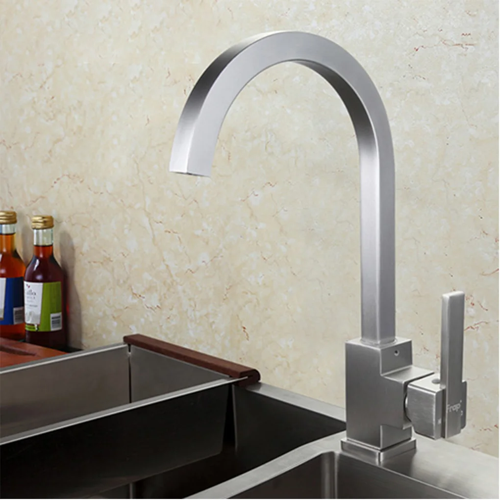 

Sink Faucet Stainless Steel Premium Material Long-time Service Firm Structure Single Handle Wide Application Kitchen Faucets