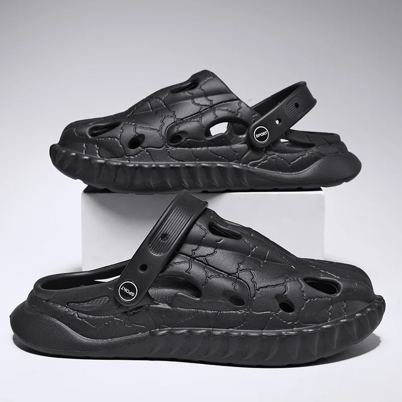 

Сандалии Croc мужские износостойкие, проветриваемые Нескользящие, на толстой подошве, пляжные уличные тапочки для пар, летние