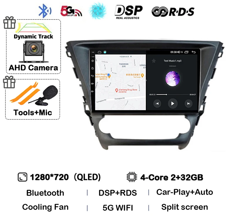 

Android 14 Carplay Auto GPS для Toyota Avensis 3 2015 2016 2017 2018 Автомобильный радиоприемник Мультимедиа 2 DIN Стерео головное устройство BT Плеер Видео