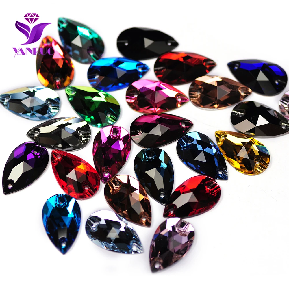 3230, стеклянные стразы со стразами AAAAA, качественные пришивные камни, капли, драгоценные камни с плоским основанием для изготовления ювелирных изделий