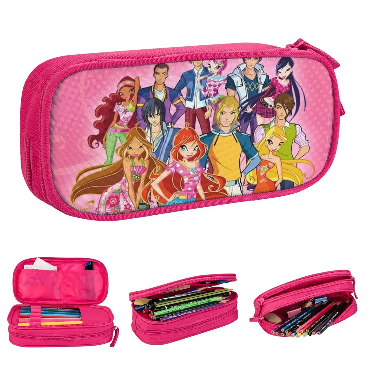 W-Winx Clubs мультяшный пенал новая сказочная красота аниме сумка для ручек девочек и