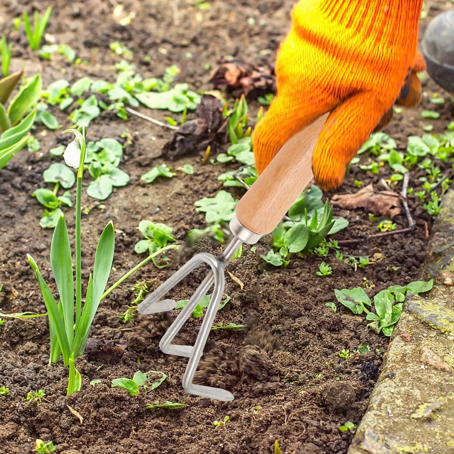 Ручные грабли для садоводства культиватор из нержавеющей стали небольшие