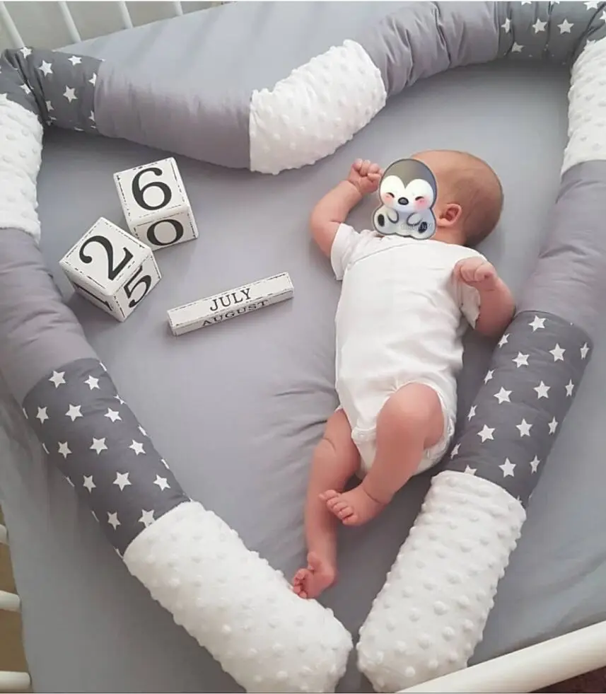 

Cot Bumper Baby Star Matching Cylindrical Crib Bed Surround Cotton Baby Bed Braid Children's Anti-collision Crib Decoration