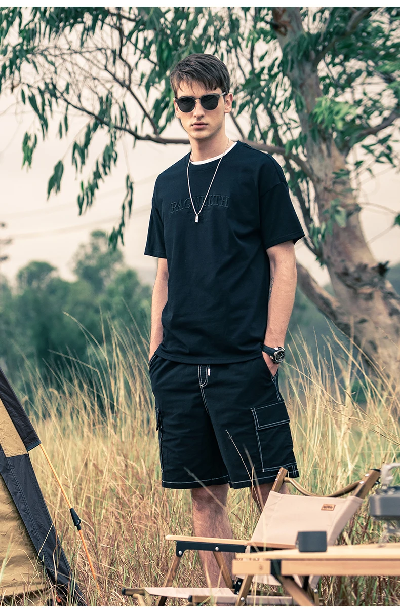 

Коллекция 7277 года, модель 2022 года, свободная простая Молодежная Футболка с круглым вырезом и вышивкой буквами и короткими рукавами