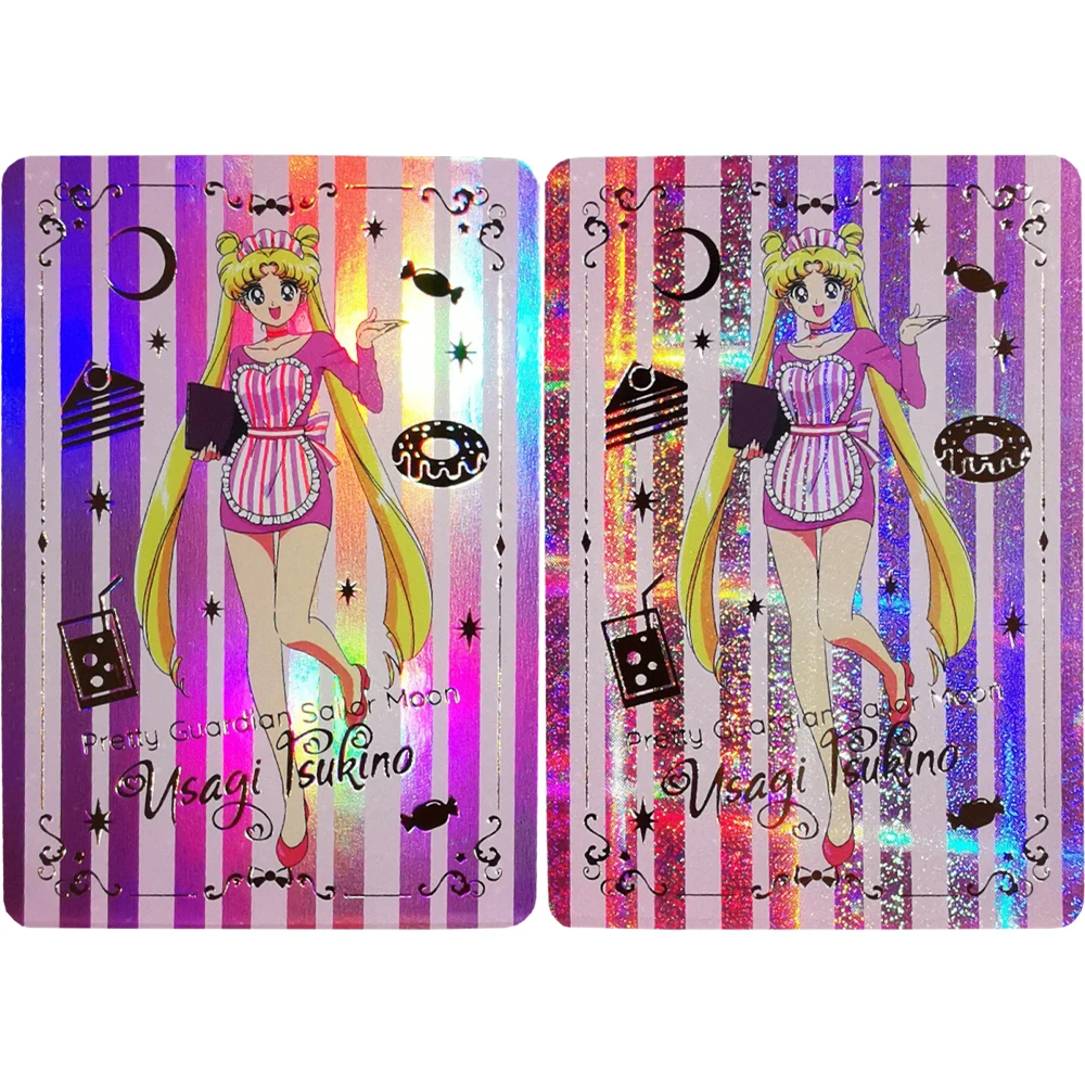 10Pcs/set Sailor Moon Hot Stamping Flash Cards Tsukino Usagi Aino Minako Theatrical Version Kawaii Anime Collection Cards Gifts