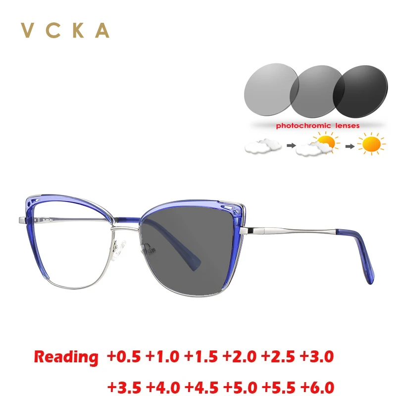 VCKA анти-синий свет оптика для чтения оправа очков новые металлические женские