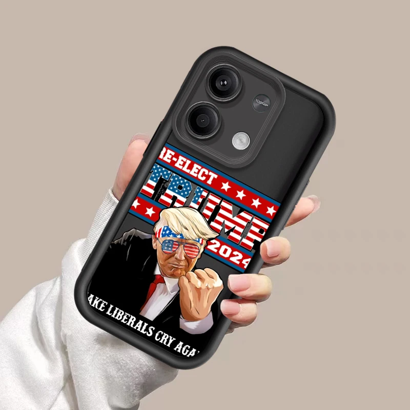 Противоударный мягкий чехол для телефона с лестницей глаз T-Трамп 2024 Xiaomi Redmi Note 13 12