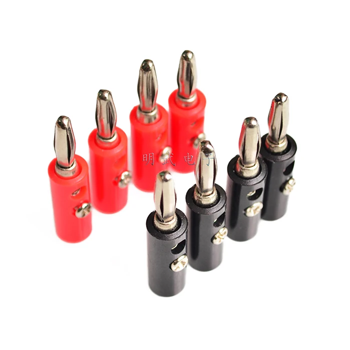 

5 sets/lot 4MM with fixing screws and stacking jacks, amplifier speakers, banana plugs, 4 flower plugs