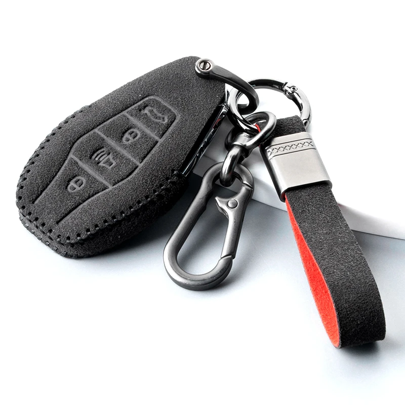 Высококачественный замшевый кожаный чехол для автомобильных ключей Chery Jetour X70 X90