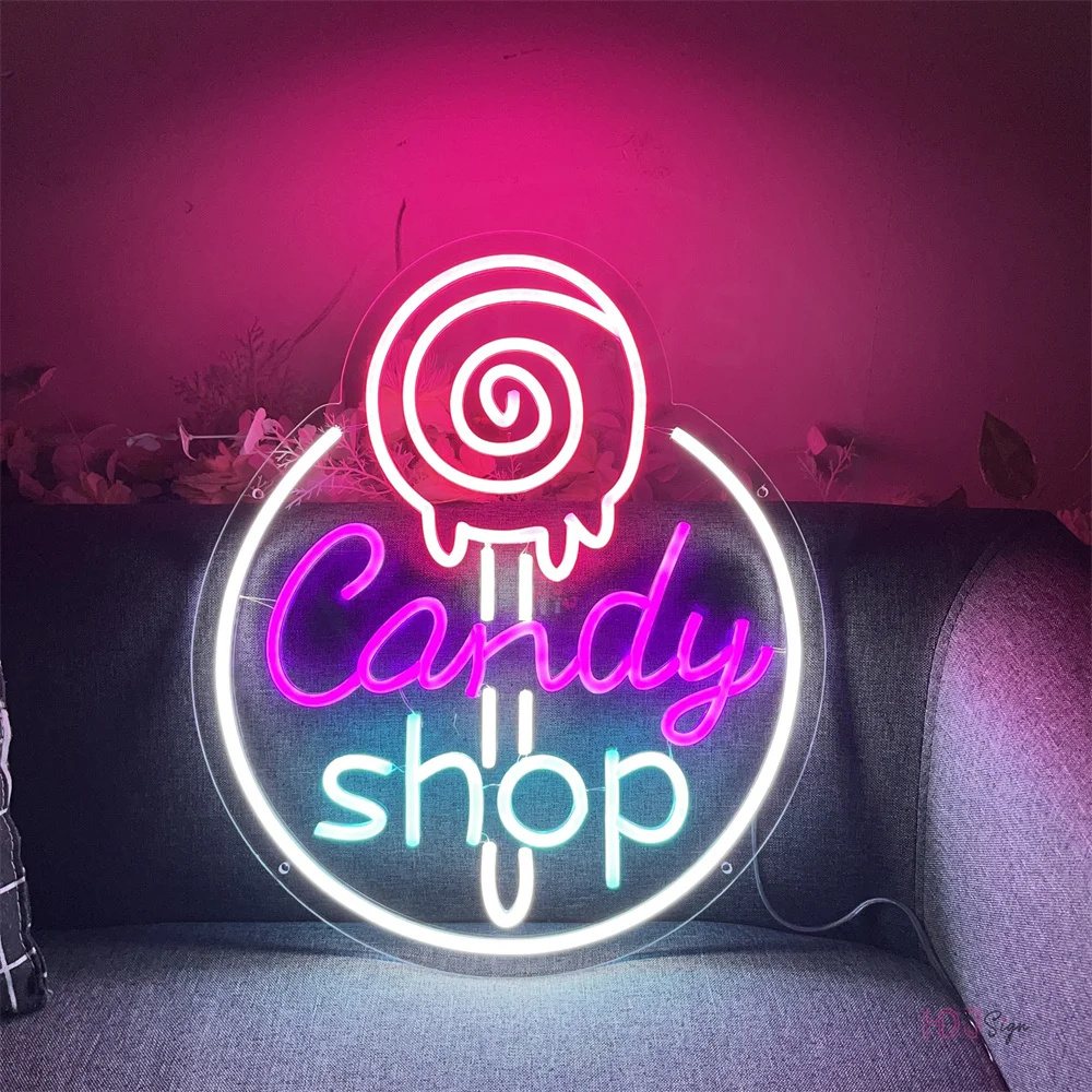 

Led Neon Sign Art Wall Hanging Room Decor Candy Neon Lights Sign Party Kids Birthday Girls Gift Store Neon Lamps Wall Decoration