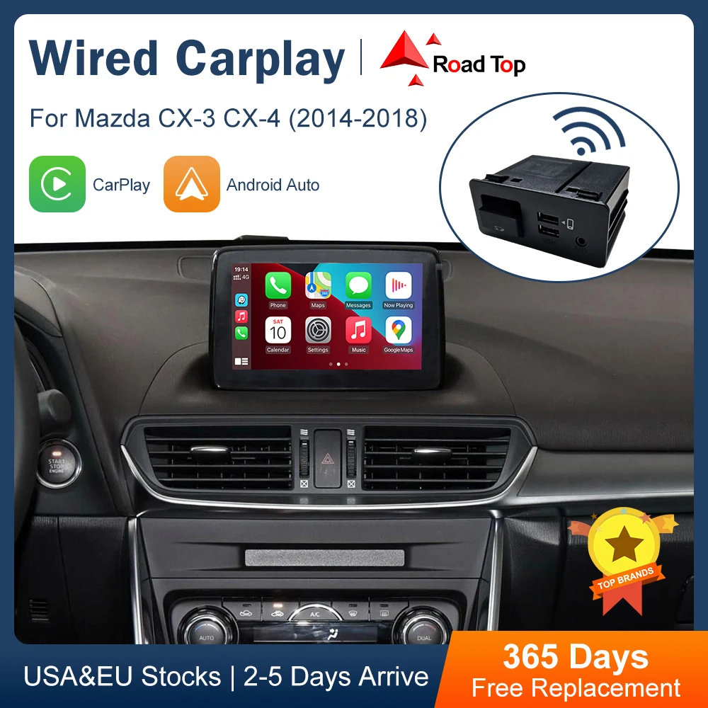 

Apple CarPlay USB Adapter Android Auto for Mazda 3 6 2 Model CX30 CX5 CX8 CX9 MX5 Mazda CX-30 CX-5 CX-9 MX-5