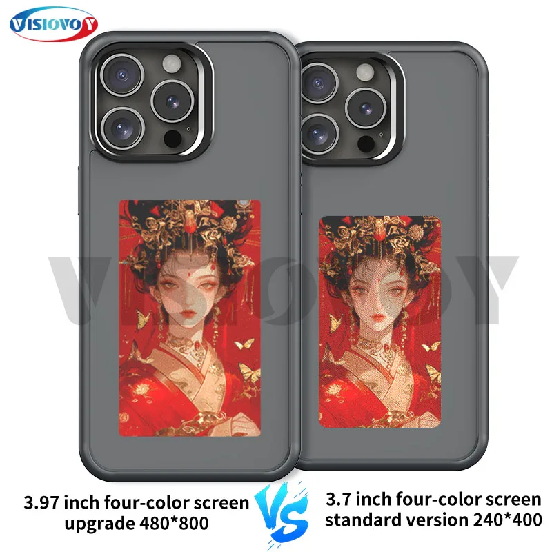 Улучшенный 4-цветный экран 3 97 дюйма 480*800 чехол для смартфона iphone 15 14 13 Pro Max E ink Screen