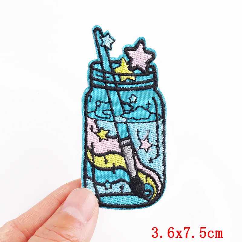Термоклейкие нашивки с вышивкой в виде мультяшной бутылки для одежды - купить по