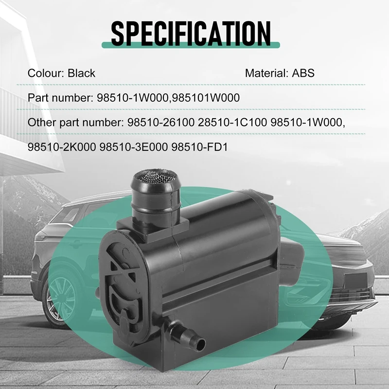 Новый автомобильный насос омывателя лобового стекла 98510-1W000 985101W000 для Hyundai Kia с