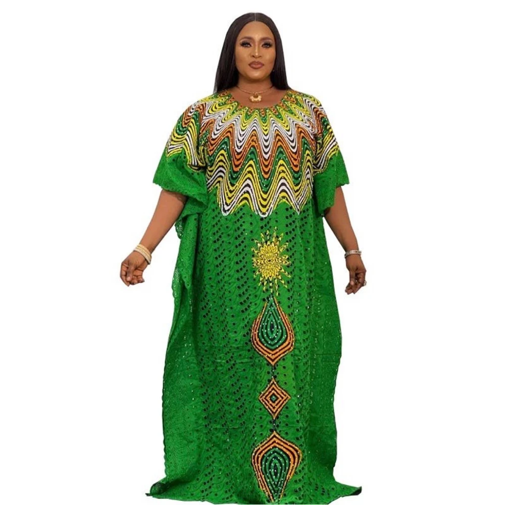 

MD African Lace Dresses Plus Size Boubou For Women Abaya Dubai Turkey Kaftan Wedding Party Traditional Ankara Dashiki Gown Robes