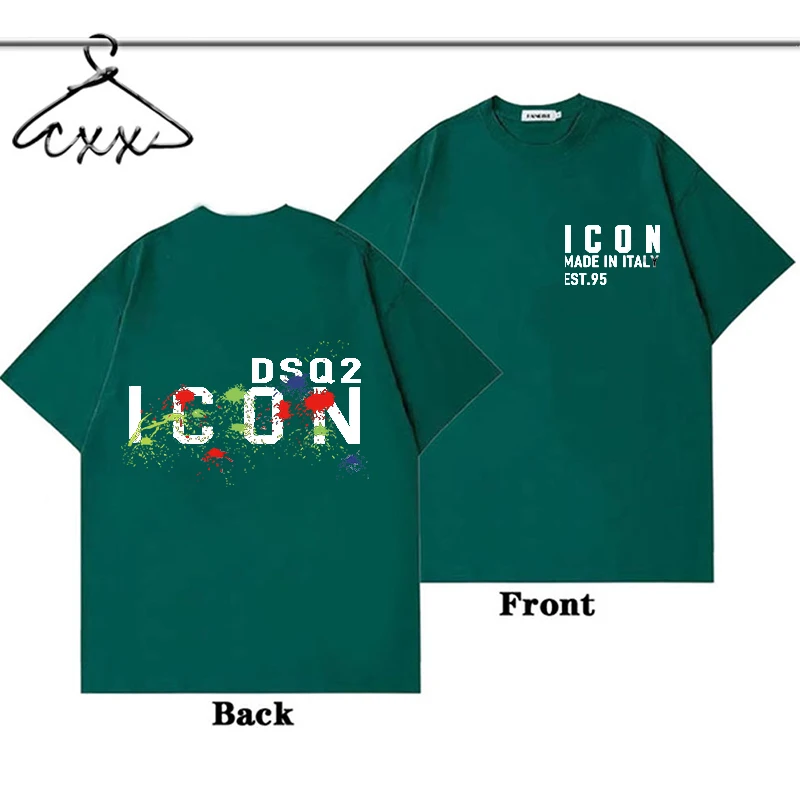 

2023 Summer Short Sleeve Cotton T-Shirts for Men Brand Fashion Women DSQ2 Letter Print T-Shirts Casual T-Shirts Free Shipping