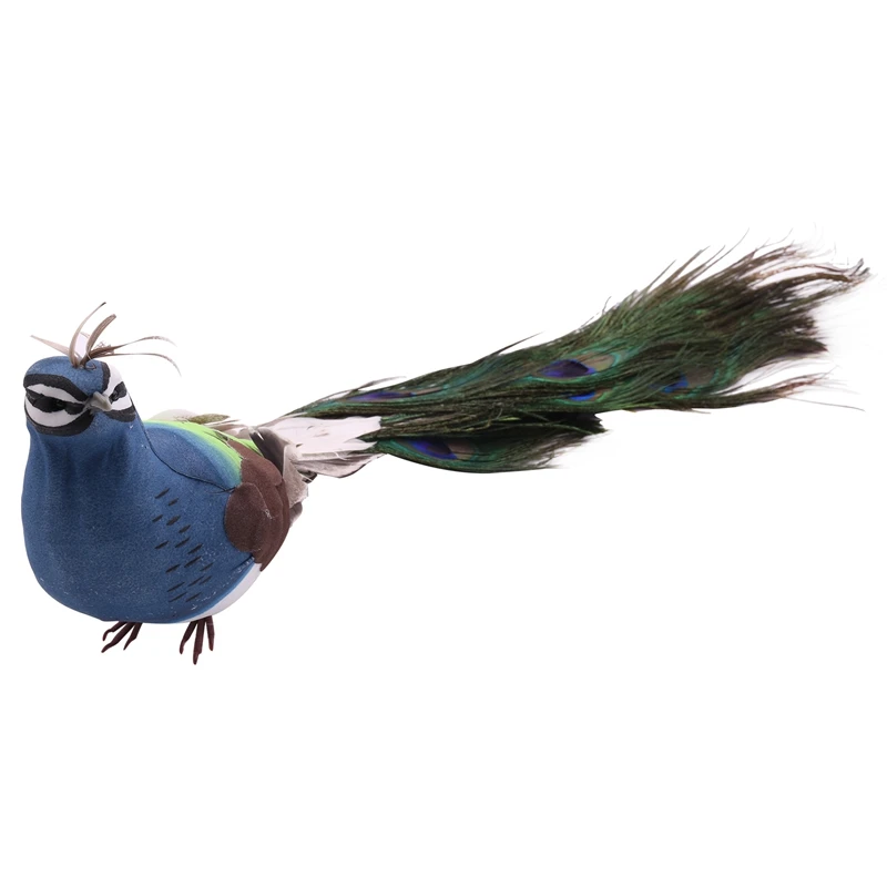 

Realistic Artificial Peacock Bird Home Garden Yard Decorative Ornament 40Cm