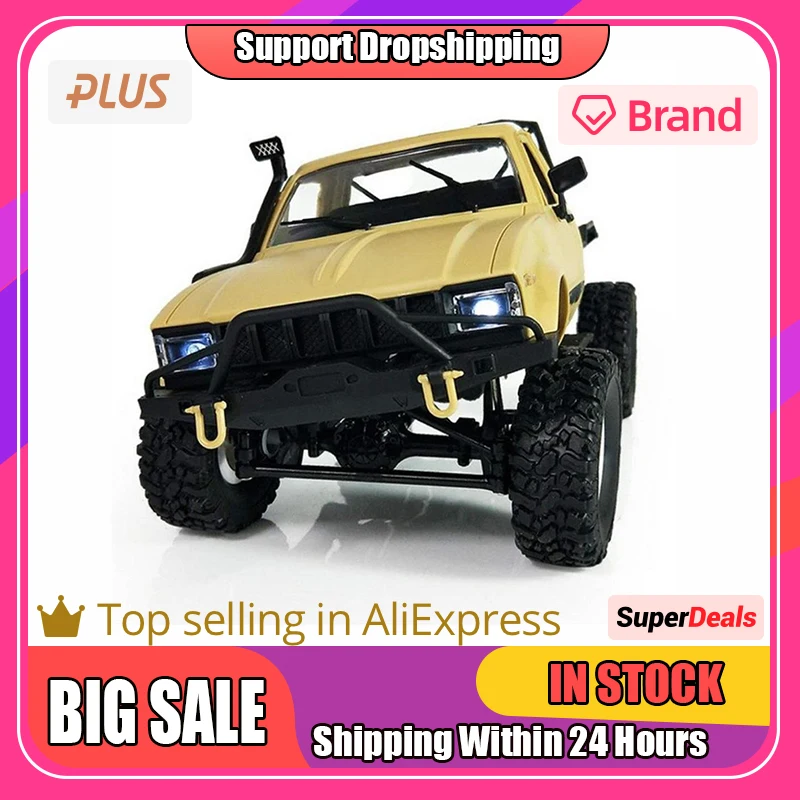 

WPL C14 1:16 2CH 4WD Children RC Truck 2.4G Off-Road Car Electric RC Truck 15km/H Top Speed RTR/KIT Mini Racing Car Toy