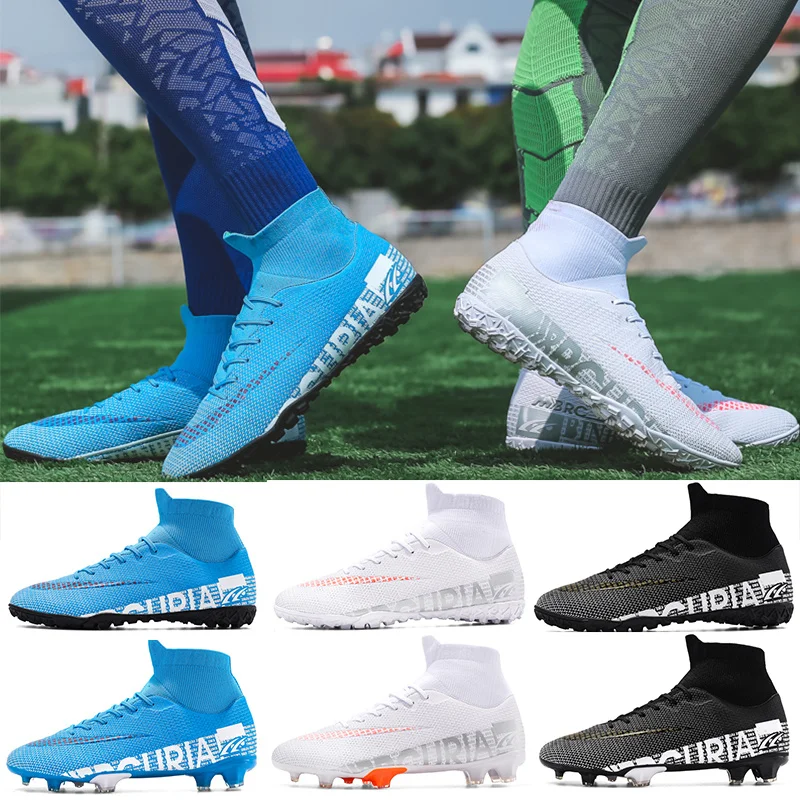 

Mens Football Boots Professional Outdoor Turf Soccer Shoes Kids Lightweight Cleats Football Shoes New Training Sport Sneakers