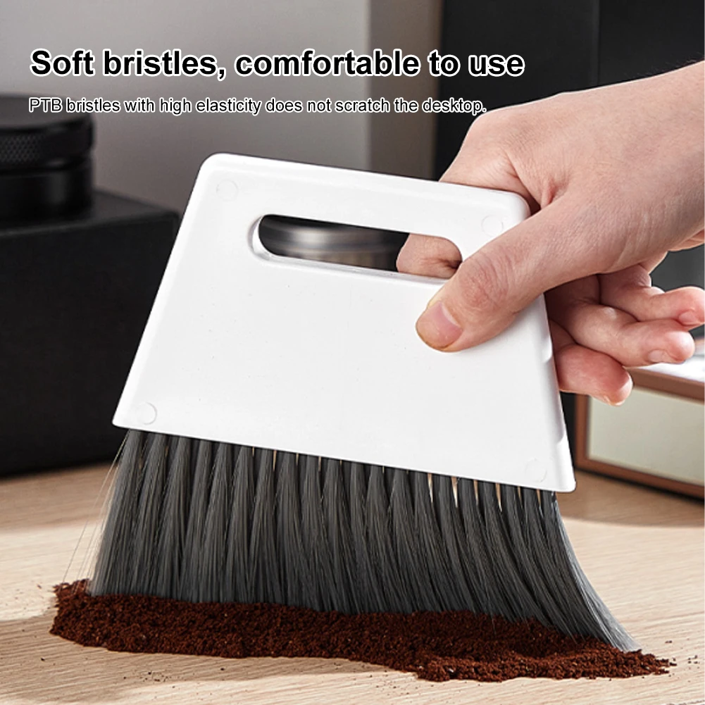 

Multi-function Coffee Machine Broom Brush Dustpan With Rubber Squeegee Kitchen Household Desktop Keyboard Cleaning Tool