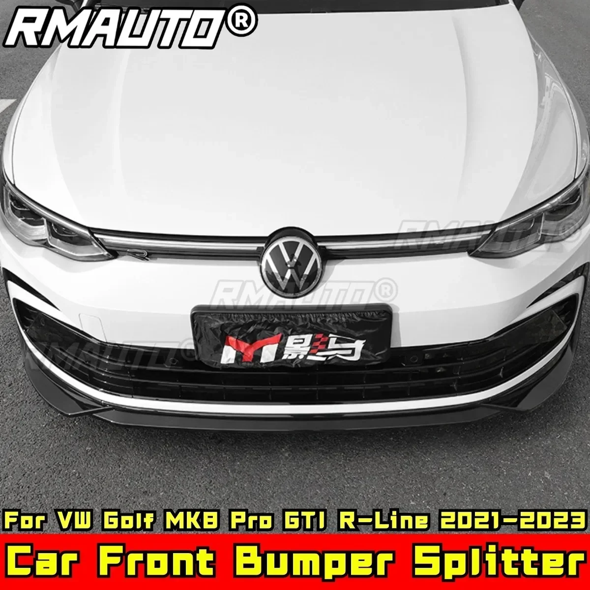 Для Golf MK8 GTI Pro R-Line Body Kit передний бампер сплиттер глянцевый черный для VW Gti 2021-2023