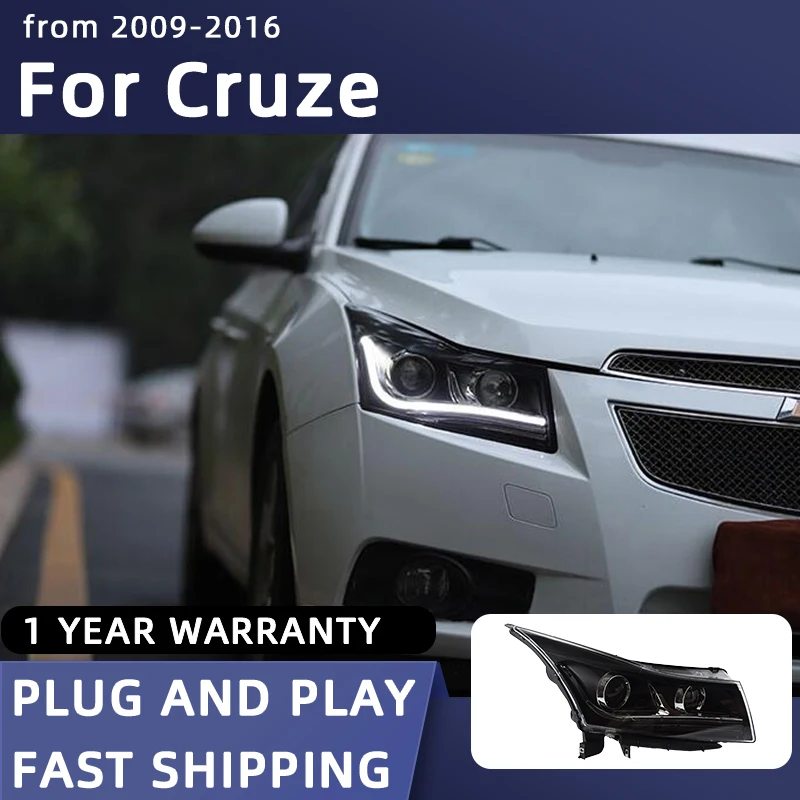 

Car Styling Head Lamp for Chevrolet Cruze Sedan LED Headlight 2009-2014 Headlights DRL Signal Projector Lens Automotive