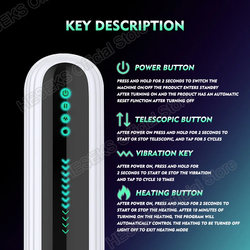HESEKS Вибратор С 5 Режимами Автоматический Мужской Мастурбатор Реалистичный Минет