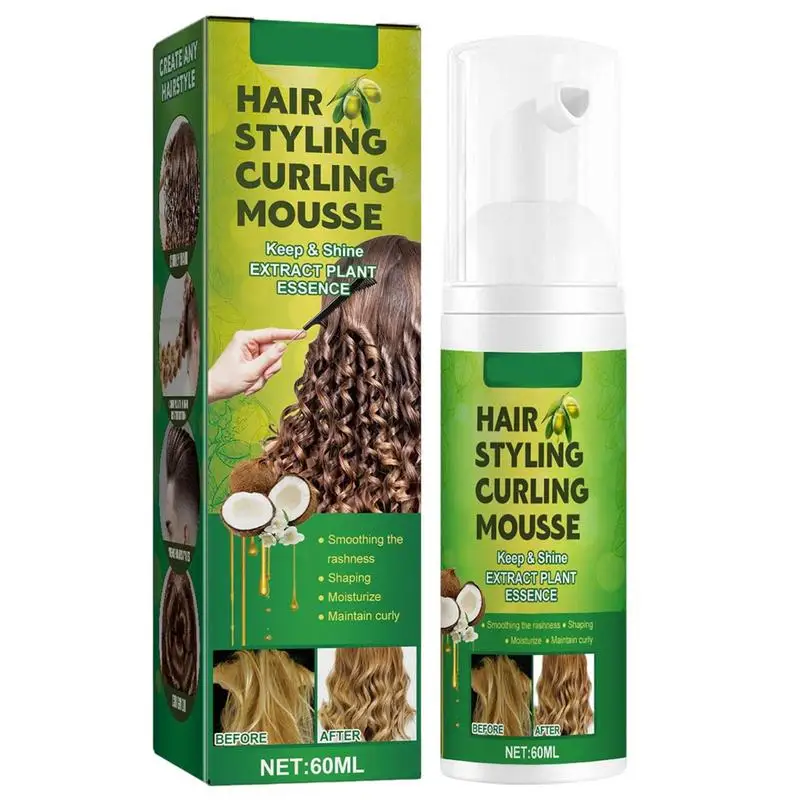 

Styling Mousse For Curly Hair Frizz Control Curl Enhancing Foam Curl Hair Products Add Volume And Shine Great Hair Styling For