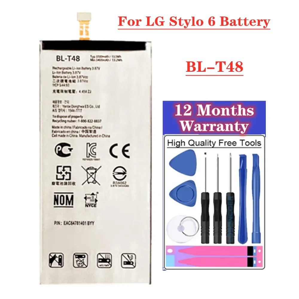 Новый аккумулятор BLT48 BL-T48 емкостью 3800 мАч для телефона LG Stylo 6 LMQ730TM LM-Q730TM BL T48 +