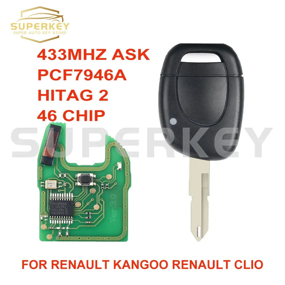 SUPERKEY дистанционный Автомобильный ключ PCF7946A PCF7947A NE73 для Renault Clio Modus Kangoo Master Trafic