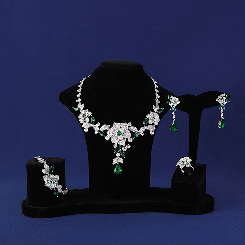 5 шт./набор набор ювелирных украшений с цветными цветами