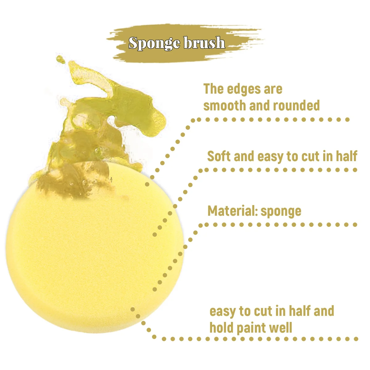 10 шт. круглые синтетические художественные губки для рисования керамики