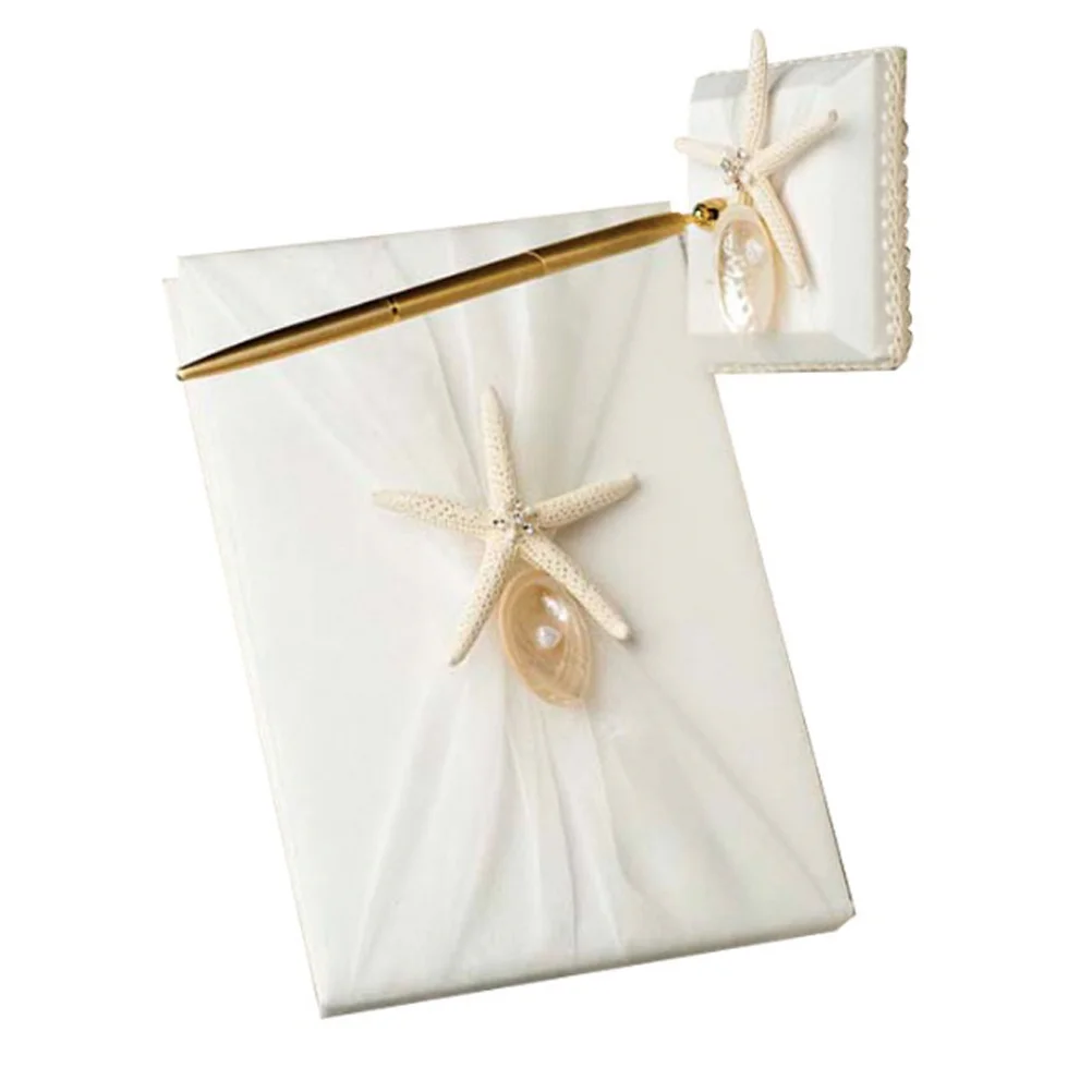 

Гостевая книга в пляжном стиле, книга для самостоятельной сборки, книга для помолвки, свадебной церемонии с ручкой и держателем для ручек