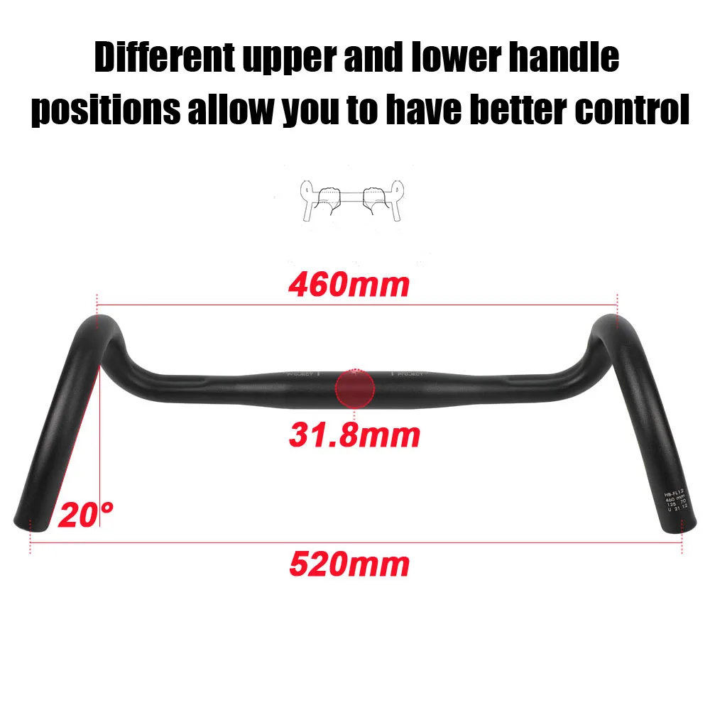 UNO Road Bike Handlebar 31.8mm Ultralight Gravel Drop Bar Racing Bicycl Steering Wheel Flared Bent 400/420/440/460mm | Спорт и