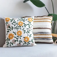 sofa cushion cover simple american style three dimensional pattern handmade pillow cover bedding