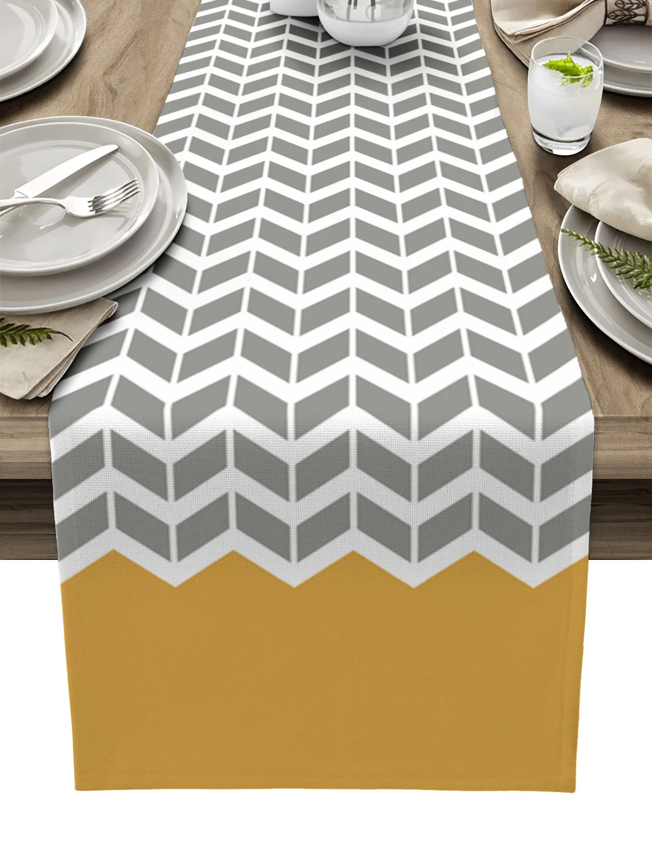 

Geometric Orange Print Table Runners Kitchen Table Decoration Dining Table Runners Wedding Party Table Decor