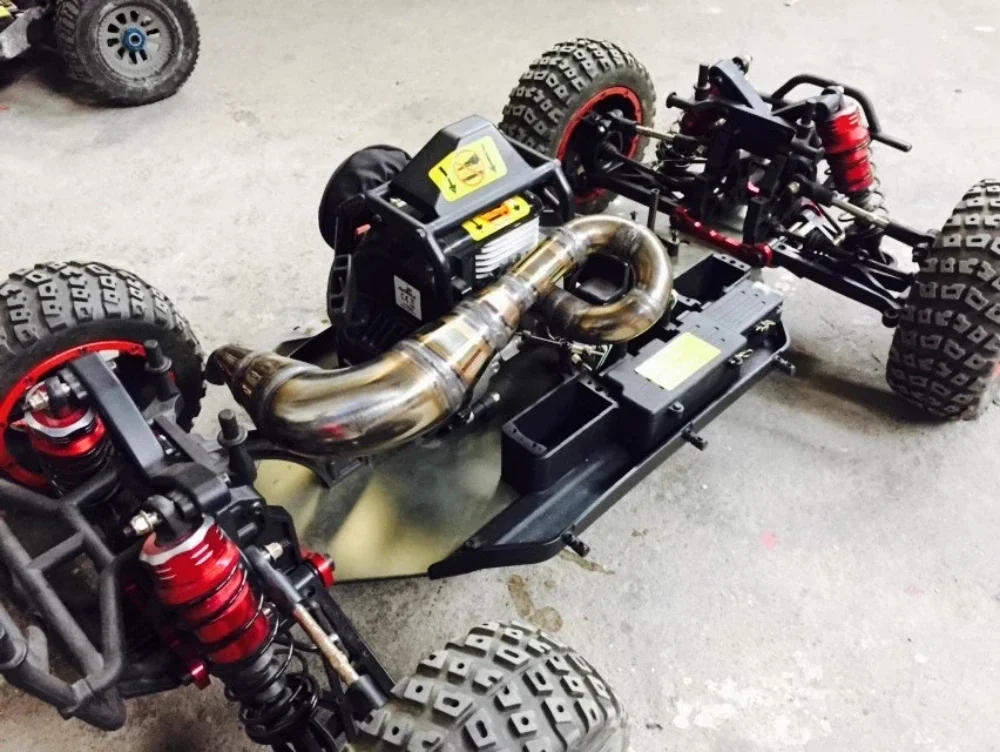 Фото QL Racing металлическая выхлопная труба для Losi 5ive-t DBXL RCMK XCR бензиновый автомобиль масштаб 1/5 RC грузовик №5