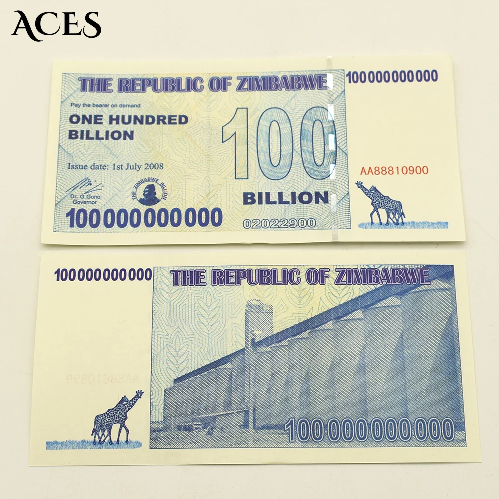 Бумажные банкноты в Зимбабве сто миллиардов банкнот лучшая художественная