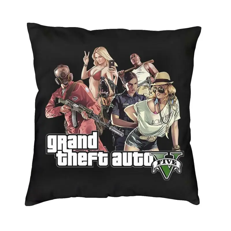 

Grand Theft Auto Luxury Throw Pillow Covers Decoration Action Adventure Game Cushion Case 3D Printing Custom Pillows