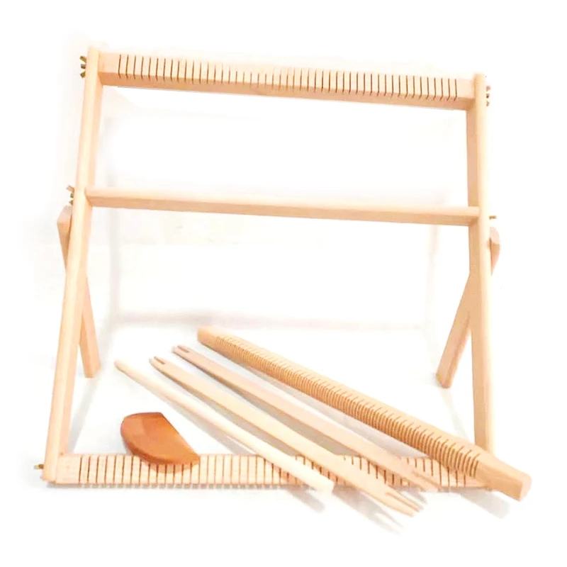 

DIY Solid Wood Textile Machine Tapestry Weaving Tools Handmade Adult Spinning Wheel Children Loom CNIM Hot