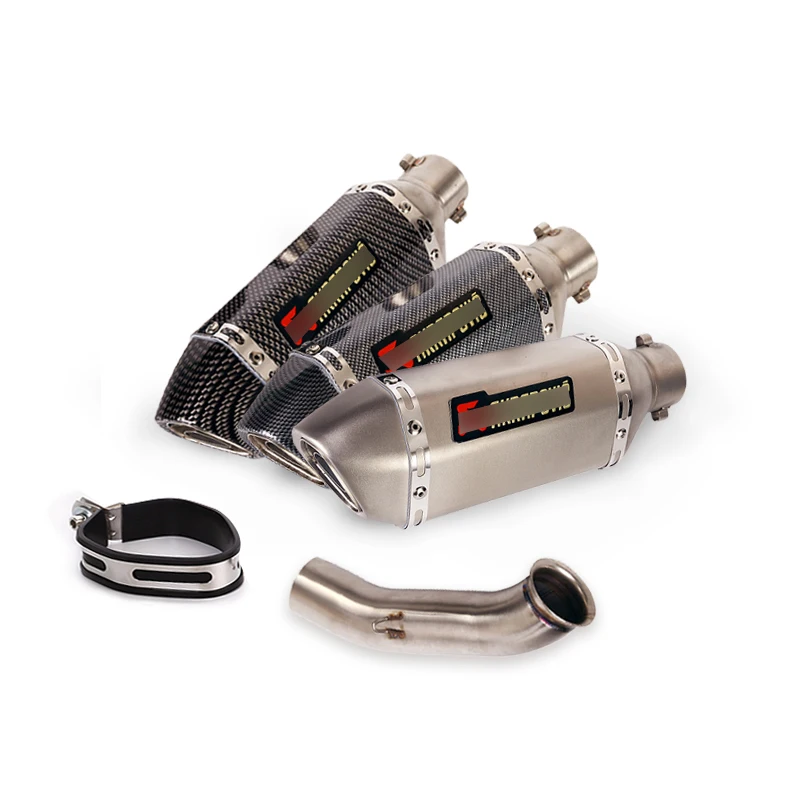 

51MM Motorcycle Mid Link Pipe Slip On Exhaust Escape Mufflers Modified For Duke 125 390 RC390 2017-2020 2018 2019