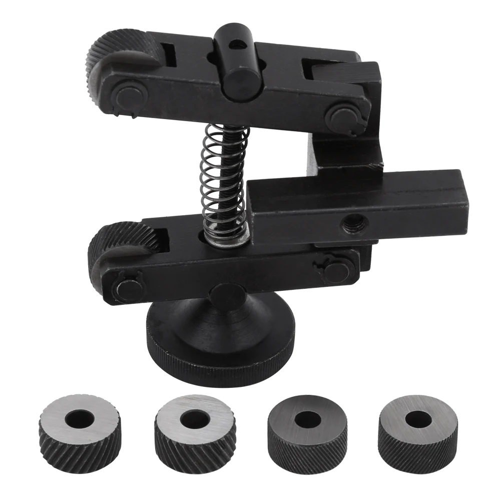 

1 pcs Knurling Knurler Tool Holder Linear Knurl Tool Lathe Adjustable Shank with Wheel