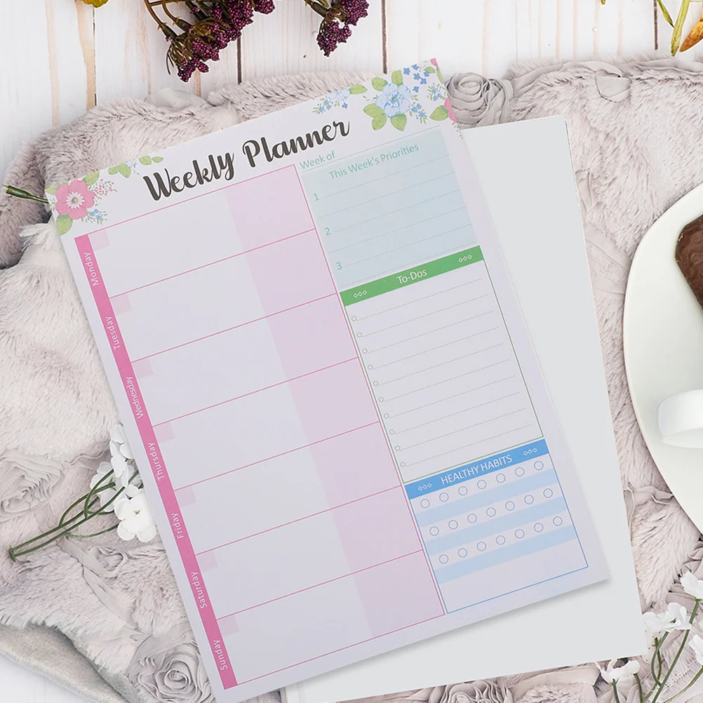 

2 Pcs Weekly Planner List Notepad The Notebook Do Calendar Tear Simple Work Organizer