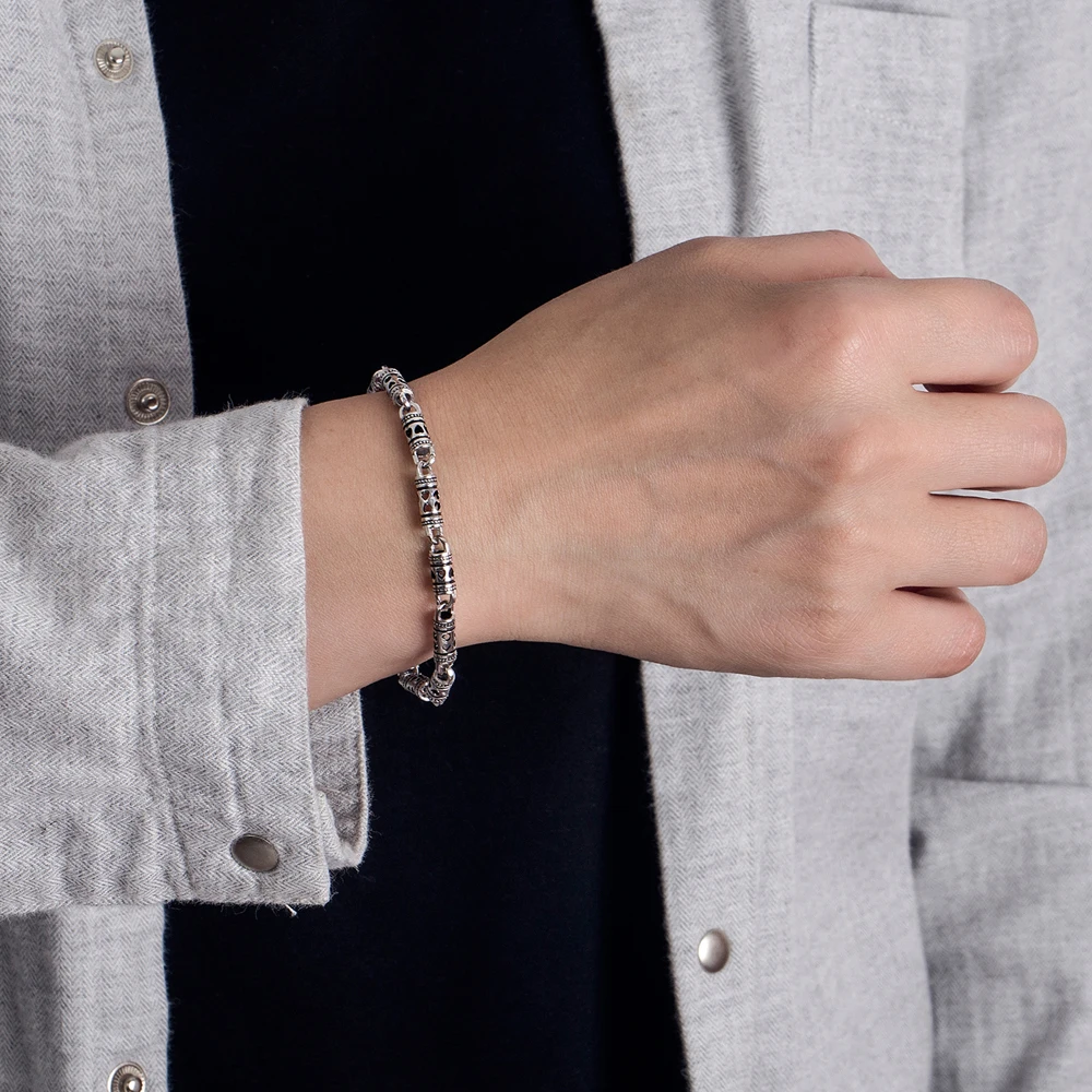 Браслет унисекс из тайского серебра 925 пробы мм 20 см | Украшения и аксессуары