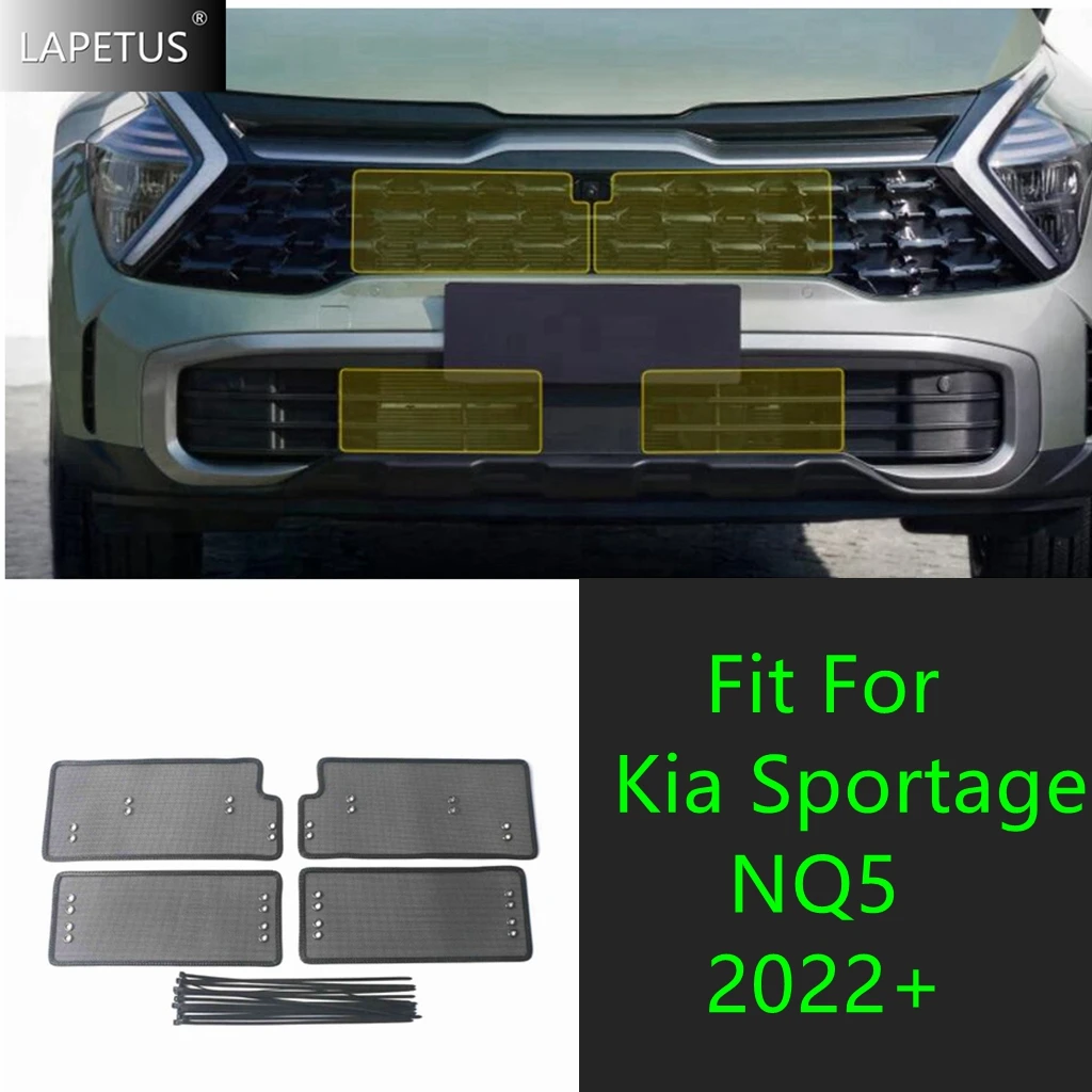 

Передняя решетка автомобиля, сетчатая защита двигателя, защита от насекомых, аксессуары, автомобильный комплект, стиль, подходит для Kia Sportage NQ5 2022-2025