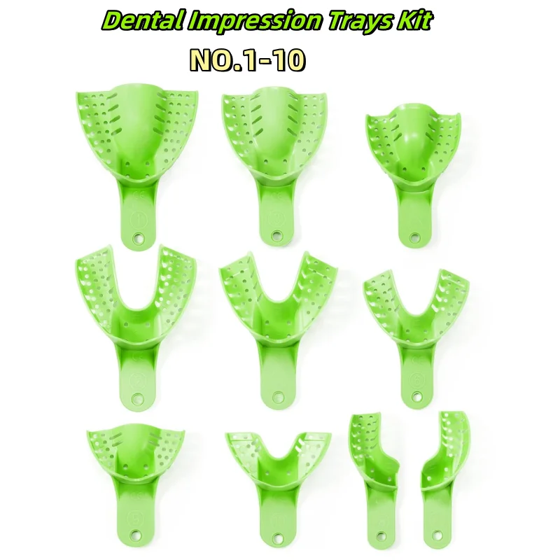 10 шт. набор стоматологических оттисков автоклавируемый перфорированный